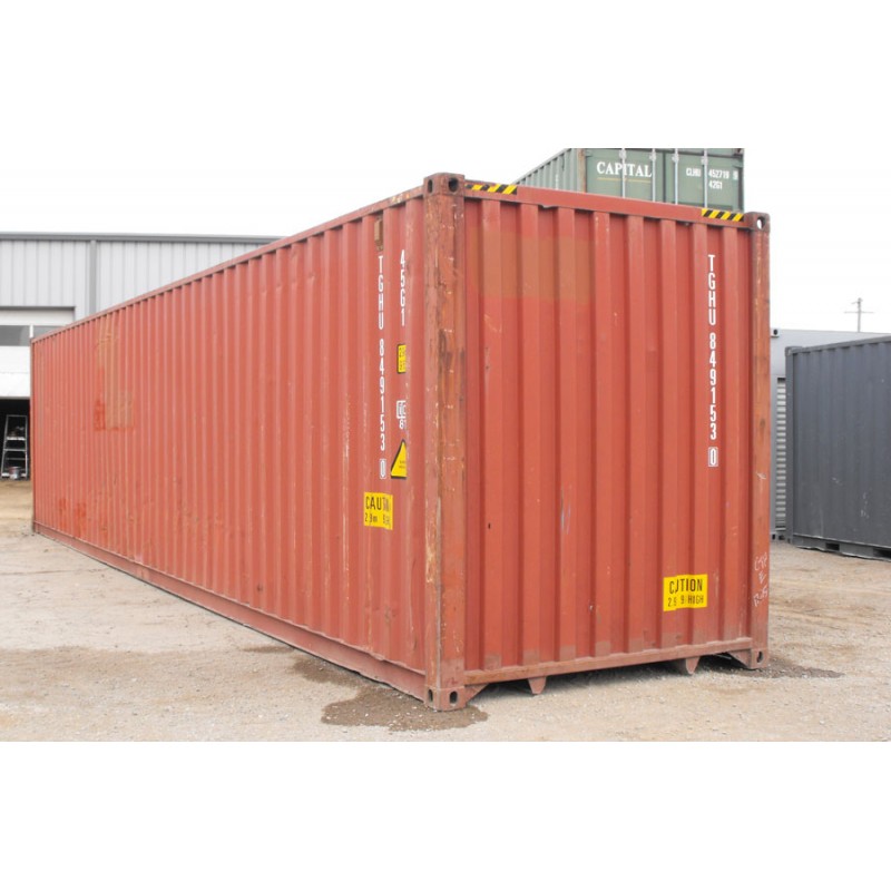 Contentor paletizado High Cube usado de 45 pés